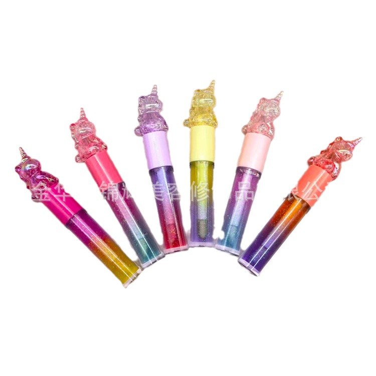 For Export Only Gradient Color Lip Gloss Unicorn Kidsren's Lip Gloss for Export Only
