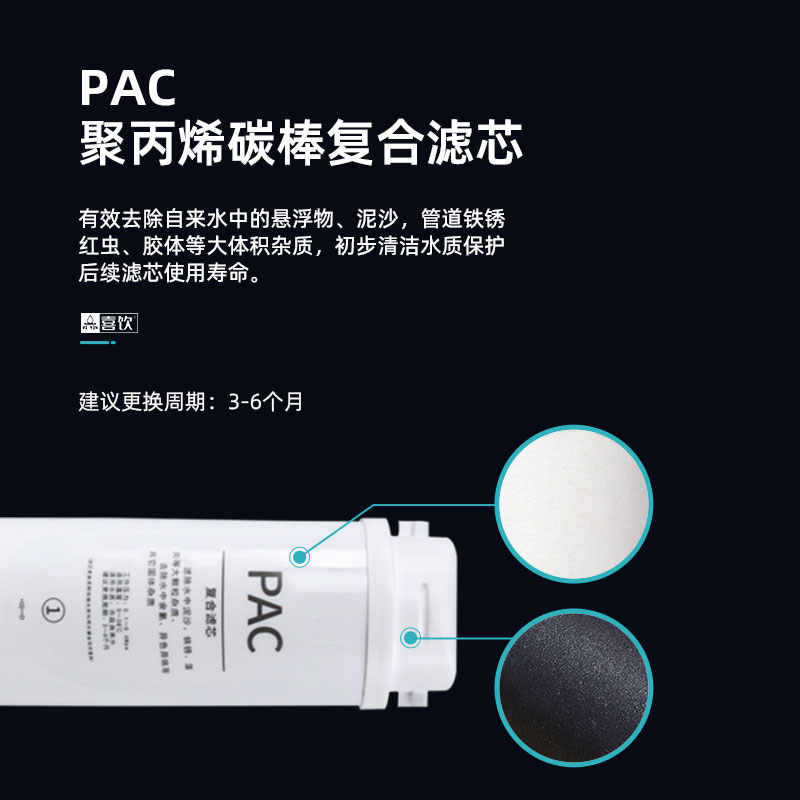 Water Purifier 400G500G Composite Snap-On Pp Reverse Osmosis Ro Rear Carbon Multi-Brand Universal Water Purifier Filter Element