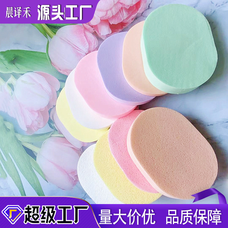 Естественная губка для умывания из бамбукового угля с ручкой, увеличенная и утолщенная