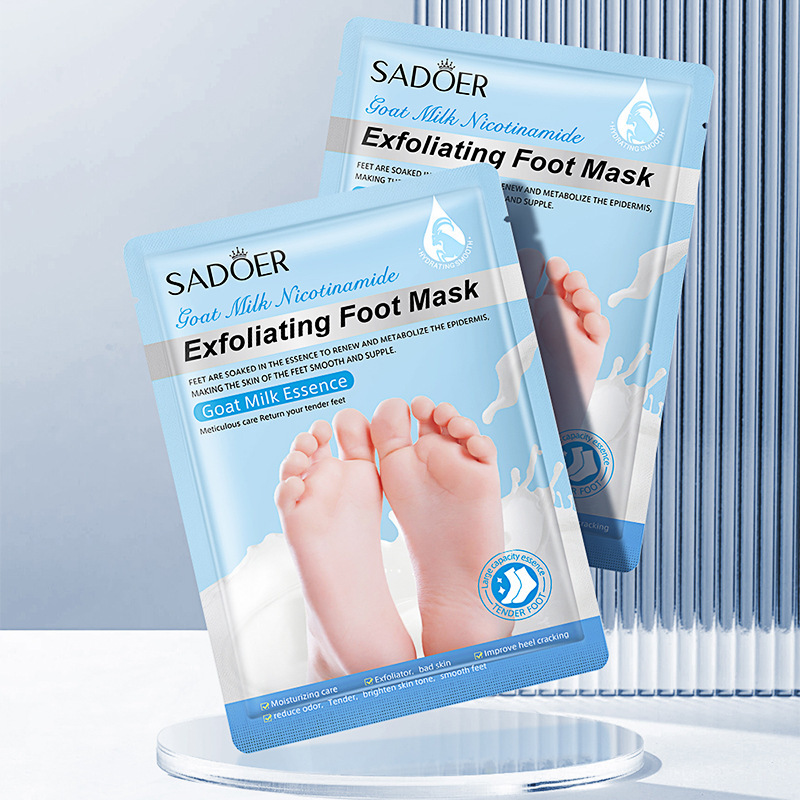 English SADOER foot mask goat milk nicotinamide moisturizing lavender foot mask cross-border foreign trade Wholesale