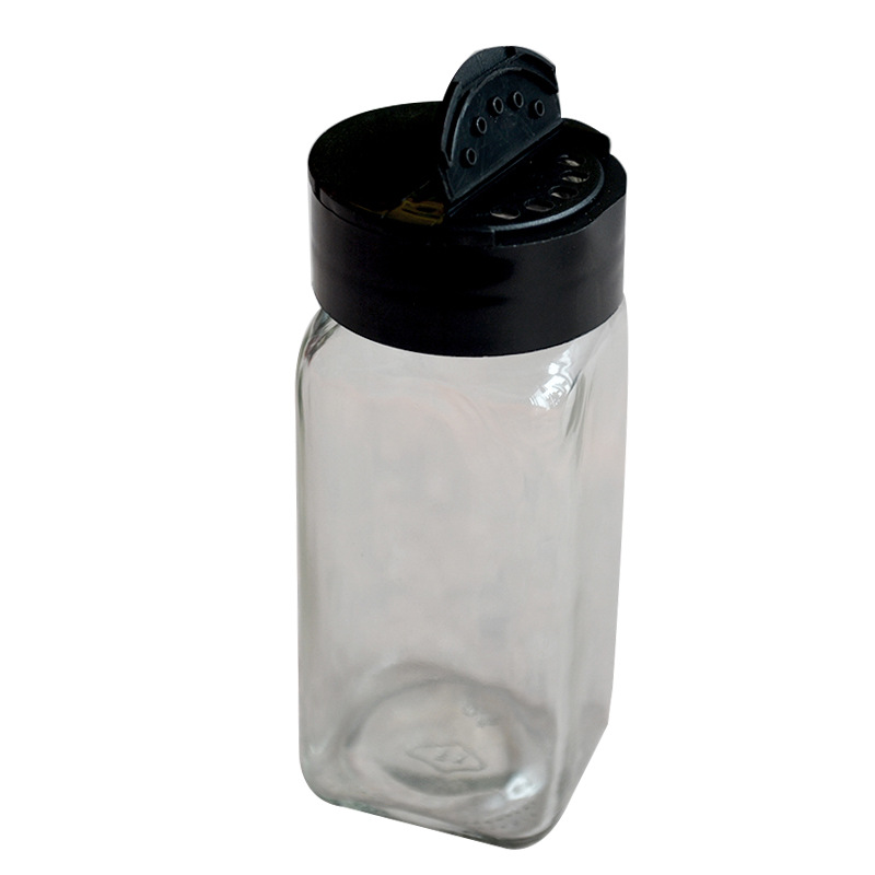 Household Pepper Powder Seasoning Bottle Kitchen Salt Bottle Barbecue Pepper Powder Bottle Seasoning Glass Bottle Chili Powder Bottle