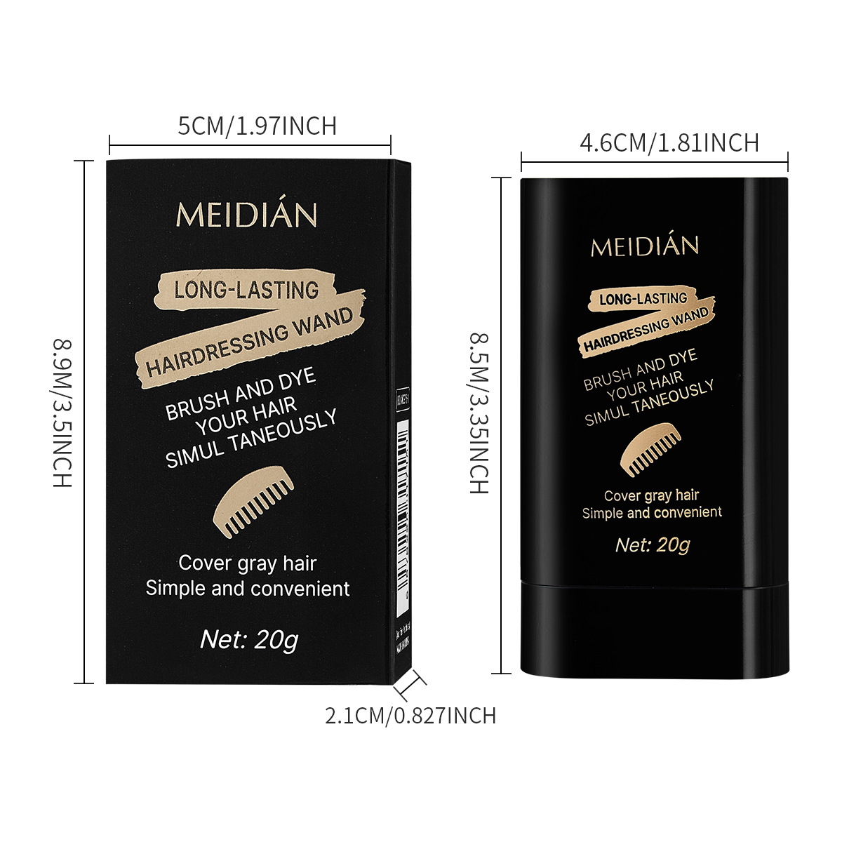 Cross-Border Hairdressing Comb, Hair Dyeing Comb, Black Hair Disposable Hair Dye Pen, Hair Dyeing White Hair Covering Artifact, English Version Hairdressing Stick