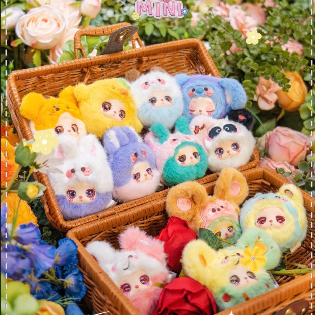 В наличии, плюшевая игрушка Bubble Mart Baby Three, чайная вечеринка Лилы, коробка-сюрприз, модная продажа