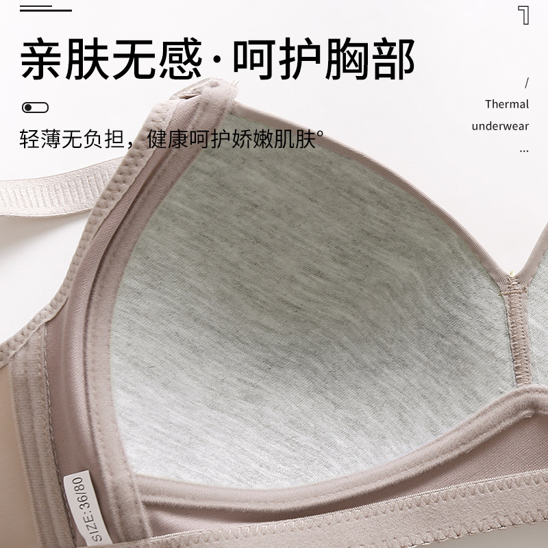 Cross-border new large size non-steel ring comfortable breathable gathered women's underwear non-magnetic thin cup smooth fat mm bra