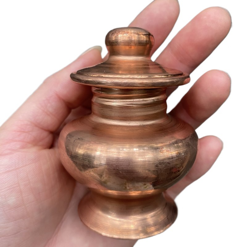 Pure copper mini small bottle copper bottle ink bottle paint bottle large spire 3 with thread