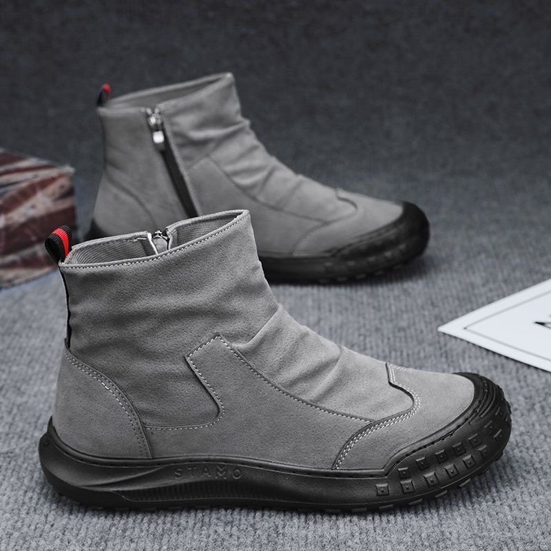 High-top Martins Men's Shoes Autumn New Breathable Workwear Shoes Men's Fashionable All-match Non-slip Casual Labor Protection Shoes for Men