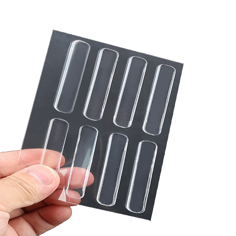 Transparent Anti-collision Strip Non-perforated Non-marking Silicone Anti-drop Door Sticker Door Handle Mute Protective Sticker Refrigerator Silent Door Mat