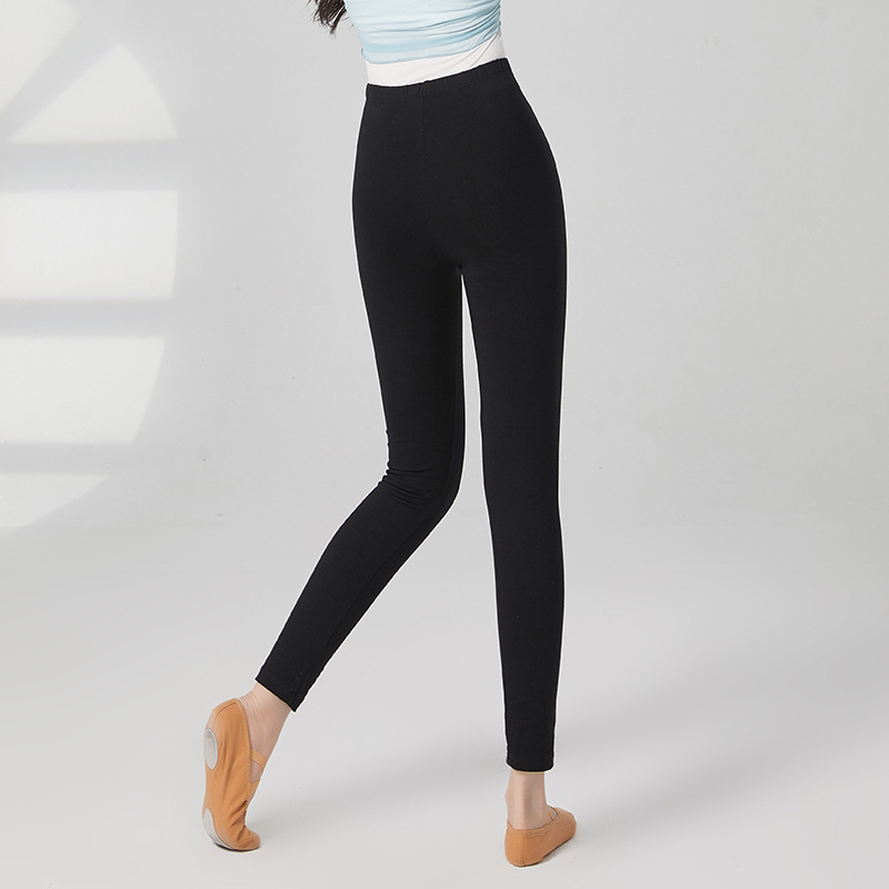 Black Dance Pants Women's Tight Adult Training Nine-point Modal Body Clothing Training Stretch Dancing Bodybuilding Pants