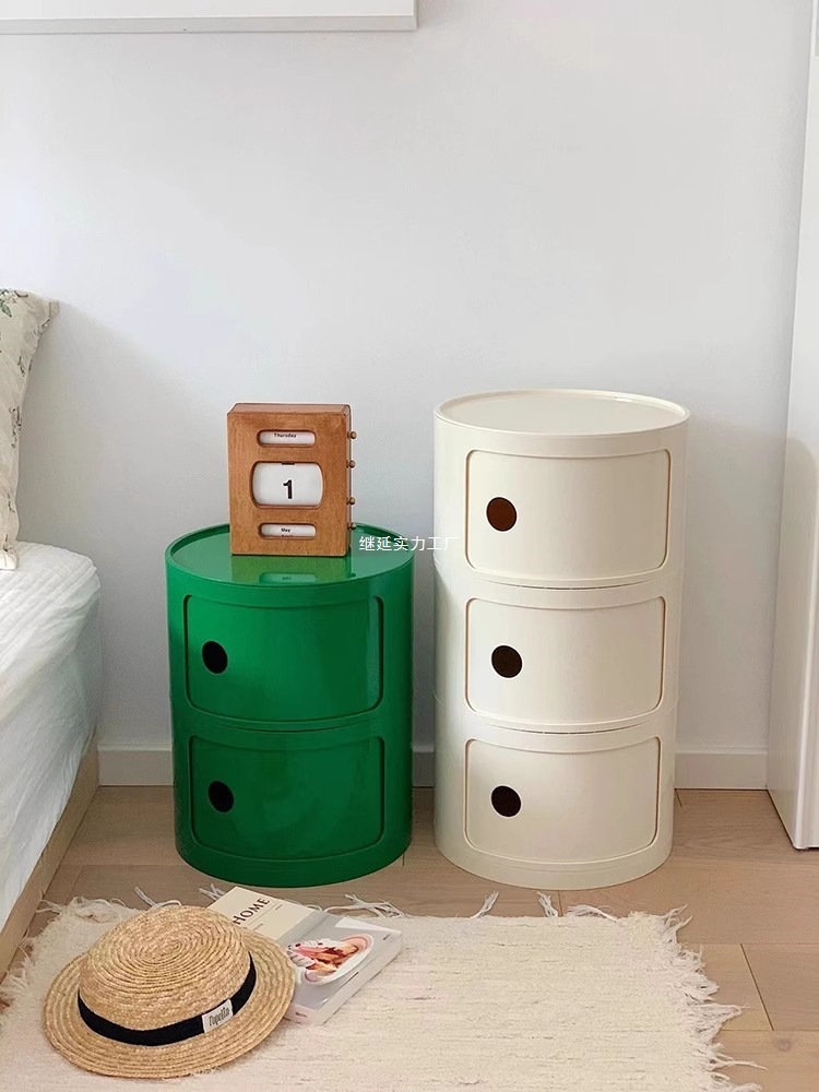 Кремовая стильная креативная модульная прикроватная тумбочка, круглый шкаф для хранения, простой шкаф для детской спальни