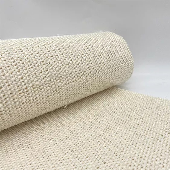 Factory Direct supply sisal cloth bleached cat scratch board cat climbing frame production raw materials roll crafts pet toy materials