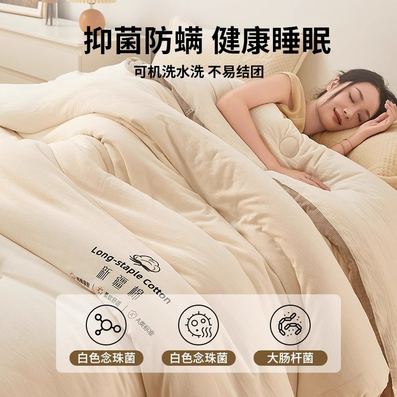 Class a 100% Cotton Quilt, Winter Quilt, Thickened Warm Pure Cotton Quilt, All-Cotton Spring and Autumn Quilt Core, Cotton Batting for All Seasons