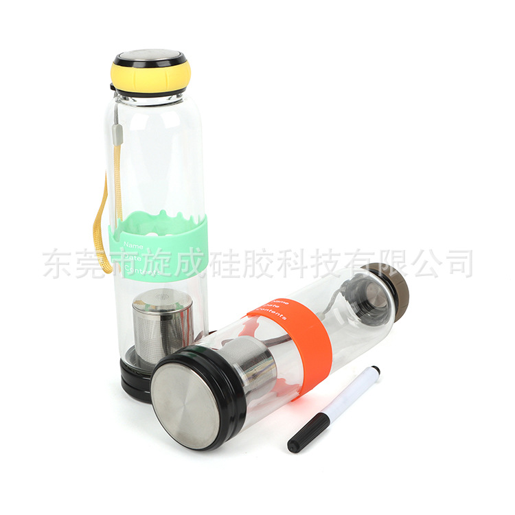 Hot Selling factory in stock silicone bottle writing label silicone bottle cover silicone cup cover