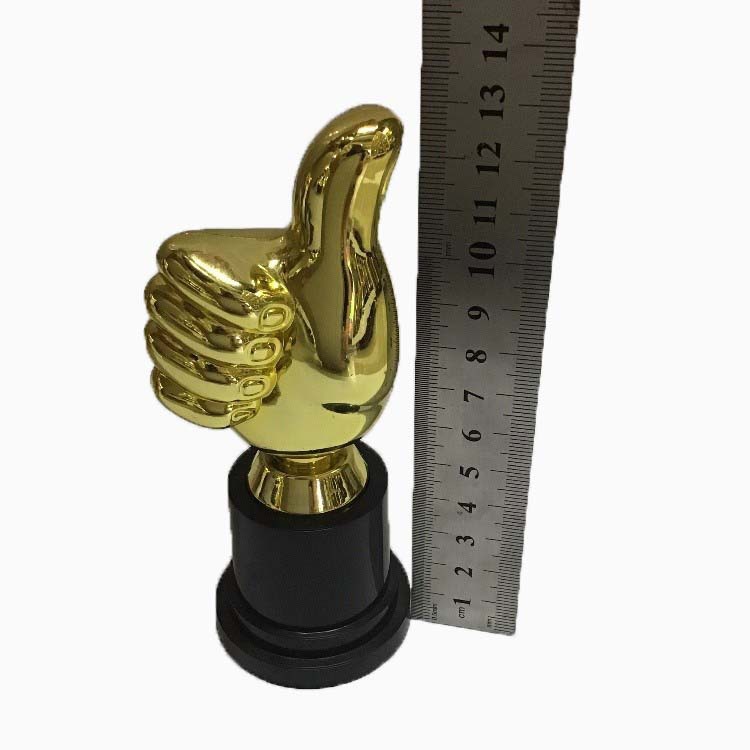 Thumb Mini Trophy Kindergarten Toy Children's Competition Award Plastic Electroplated Trophy Toy Plus logo