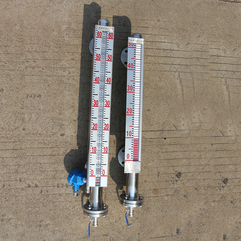 Magnetic Flip Board Level Gauge Water Level Gauge Stainless Steel with Remote Transmission 4-20Ma Oil Level Boiler Water Top-Mounted Side-Mounted Level Gauge