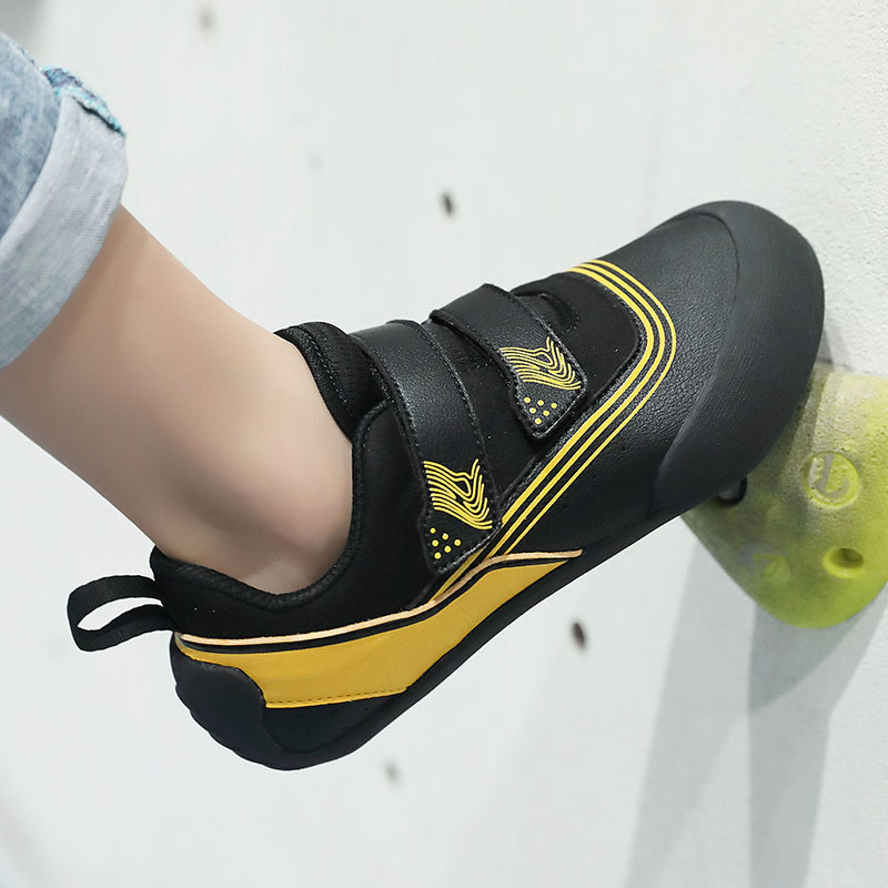 Rock Climbing New Children's Professional-Grade Climbing Shoes for Older Children, Beginner Training Shoes, Indoor Climbing Shoes with Velcro
