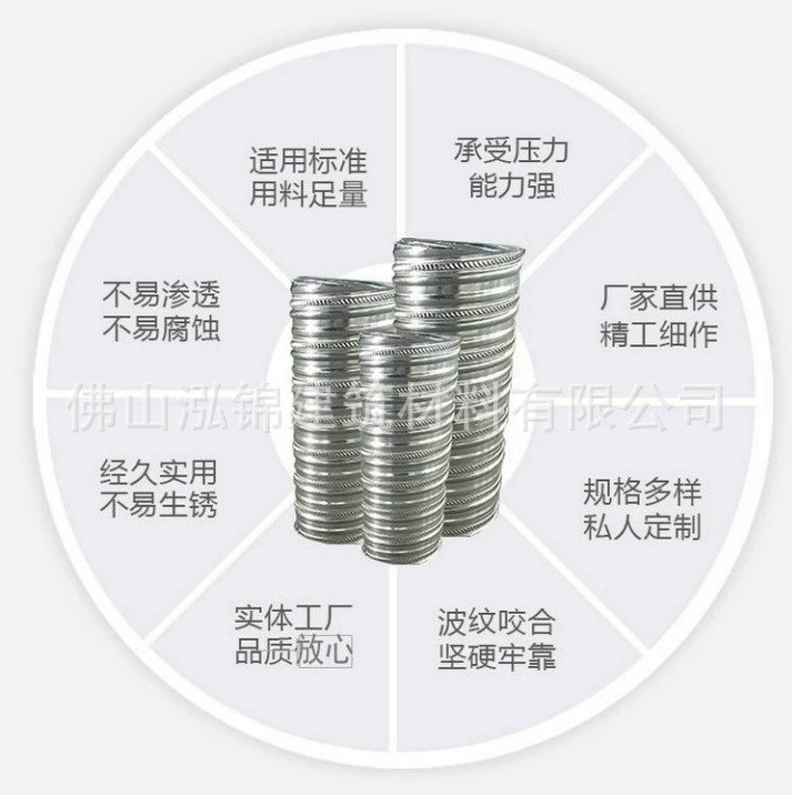 Bridge Prestressed Metal Corrugated Pipe Galvanized D50-130 Guangdong Foshan Manufacturer Premium Quality Galvanized Anti-Corrosion