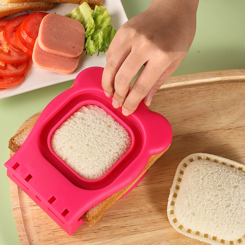 New Sandwich Cutting Flap Pocket Pants Bread Making Tool Home DIY Square Sandwich Cutting Stainless Steel Bread Cutting