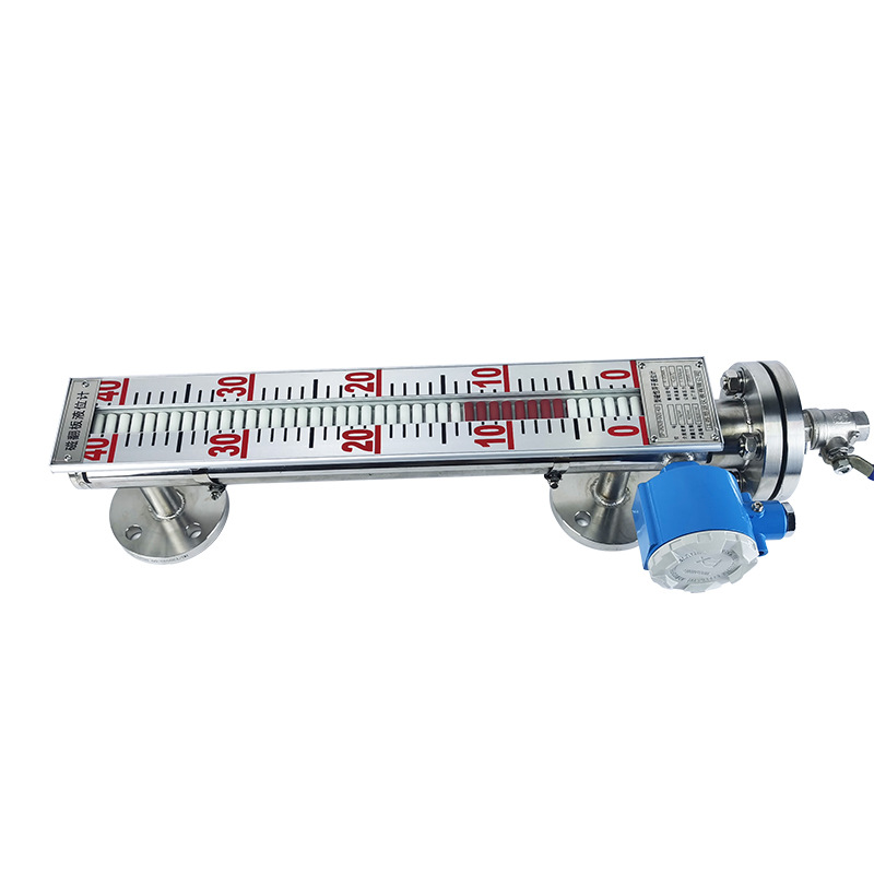Customized Magnetic Flap Level Gauge with Intelligent Remote Transmission, Stainless Steel Pp Anti-Corrosion Top-Mounted Magnetic Flap Level Gauge