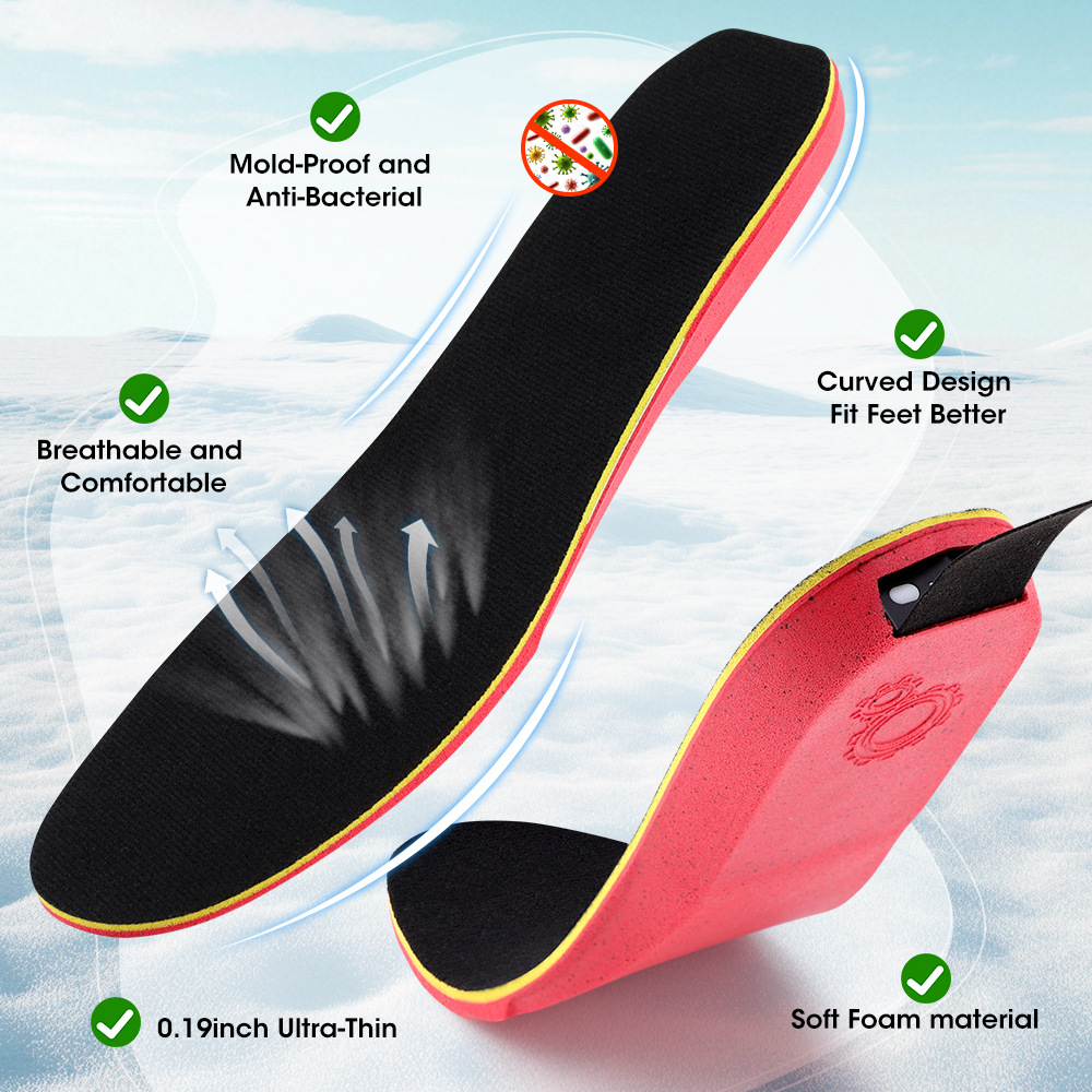 2025 New Product App Smart-Controlled Electric Heating Insoles for Men and Women, Sports, Customizable, Rechargeable Insoles, Cross-Border Wholesale