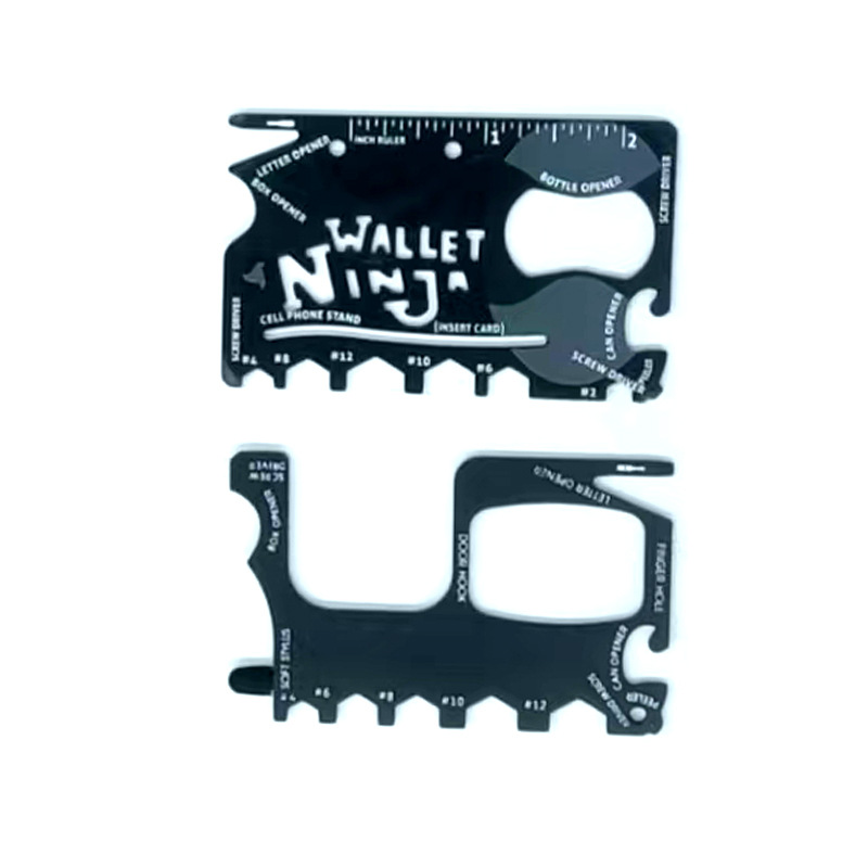 Keychain door opener anti-contact safety isolation stainless steel outdoor multi-function tool card survival army knife card