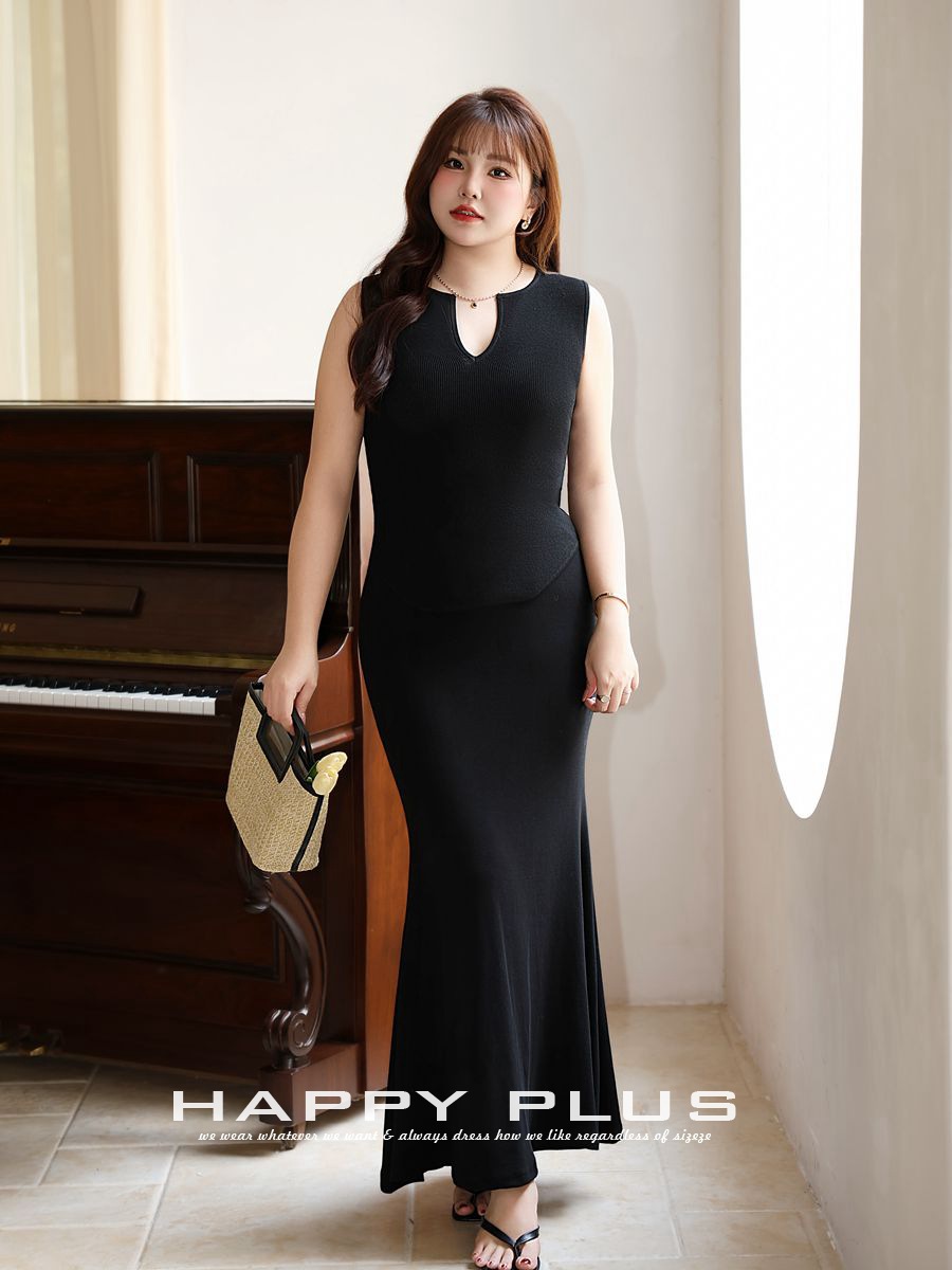 Draping hot girl fishtail skirt Runqi 8875 plus size women's new French fishtail skirt OL long skirt