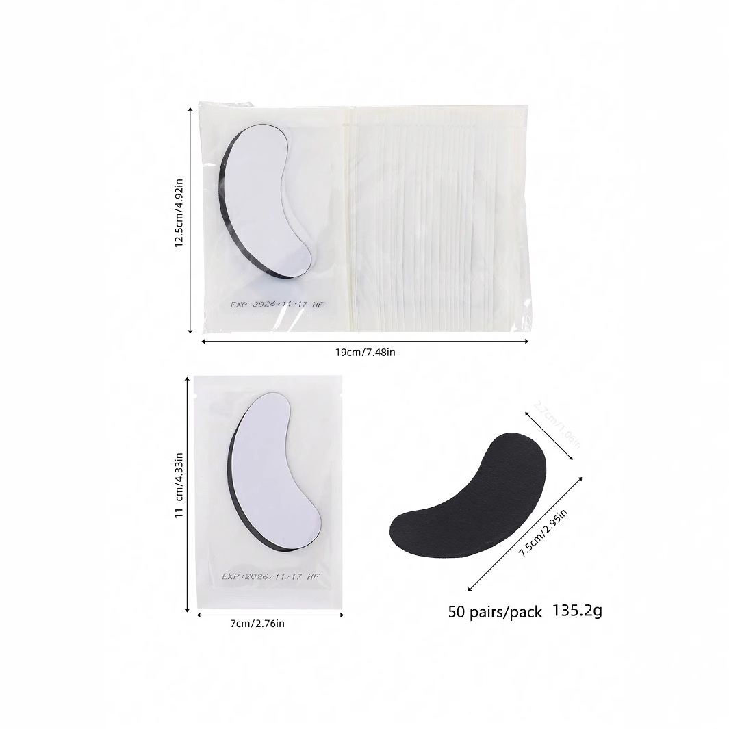 Cross-border in stock wholesale grafting eyelash eye patch black film isolation eyelash spacer transparent packaging black film eye patch