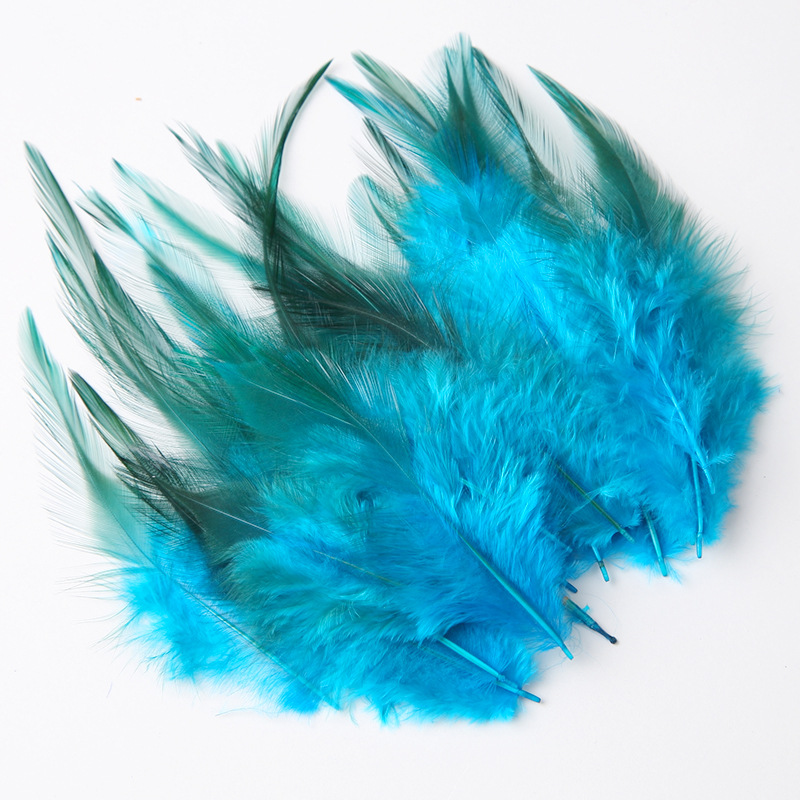 Lots of in stock diy color red pointed feather chicken feather accessories cat toy elastic ball feather material