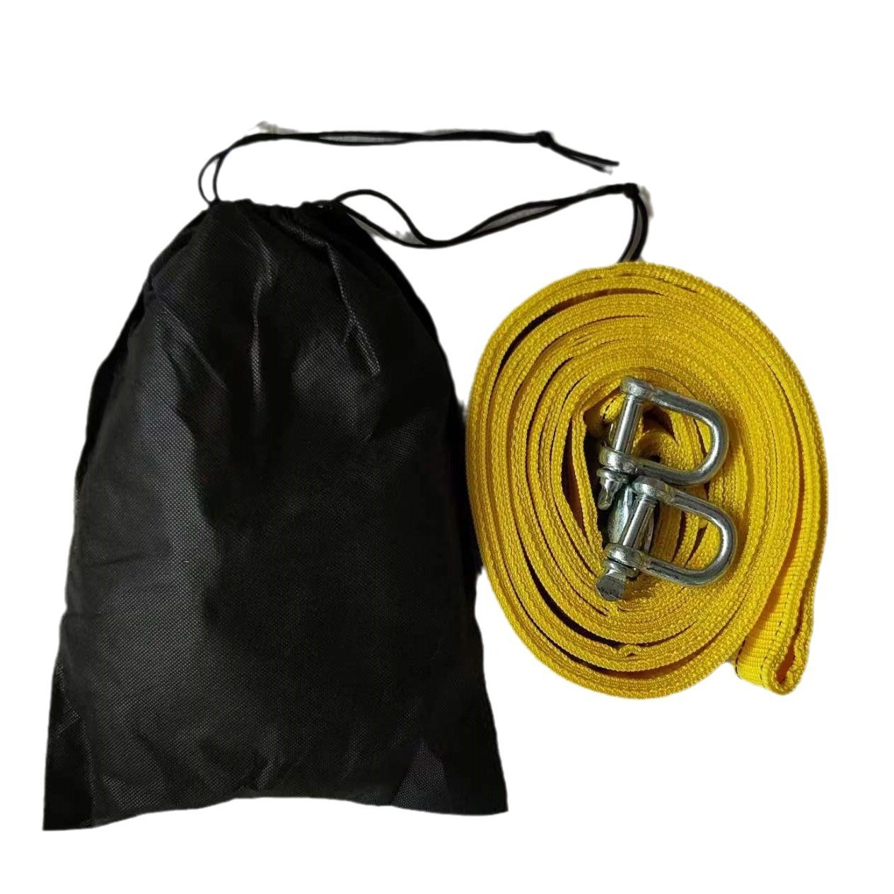 in stock direct supply car 3 meters 3 tons tow rope off-road vehicle tow belt car supplies OPP grapple U hook tow rope