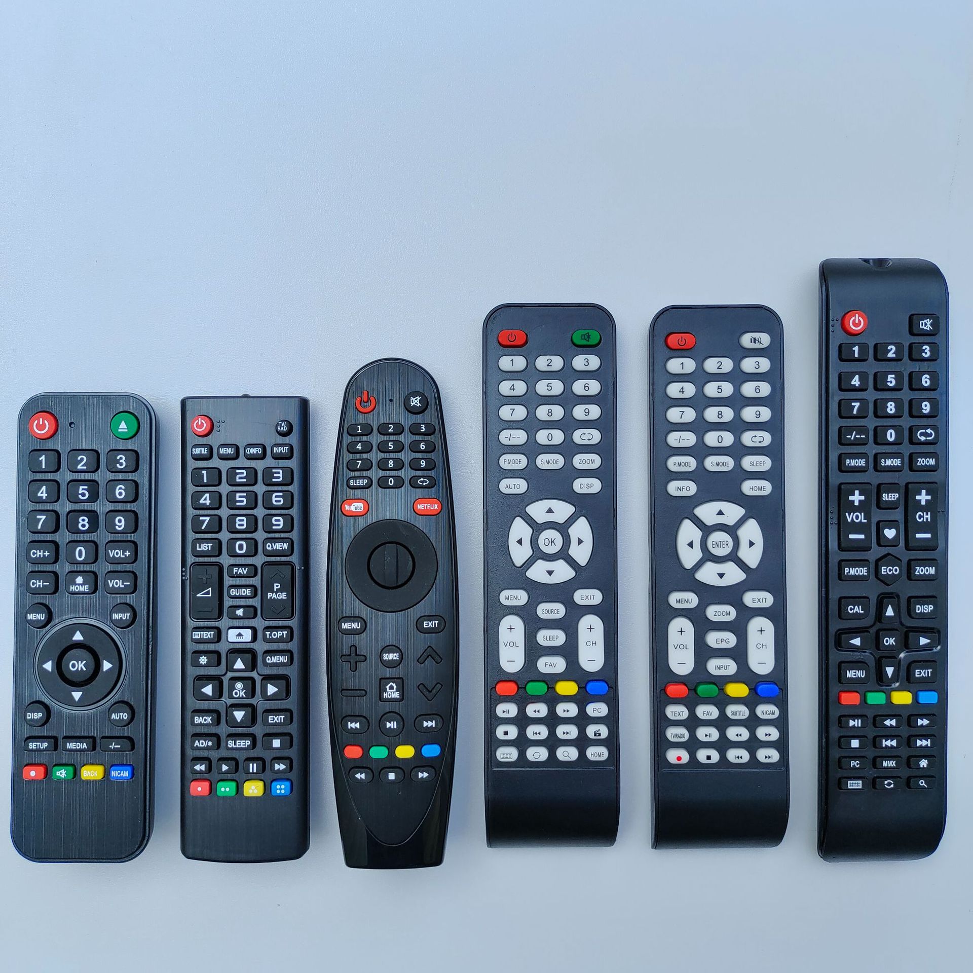 Пульт дистанционного управления Android Smart LCD TV, код 00BF 0707 04FB 08F7 20DF 007F