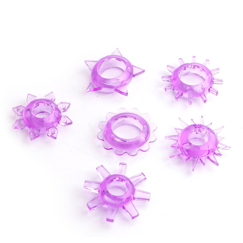 Colorful Lock Ring Men's Sun Lock Ring Crystal Ring Spike Delay Sex Penis Ring Adult Sex Products