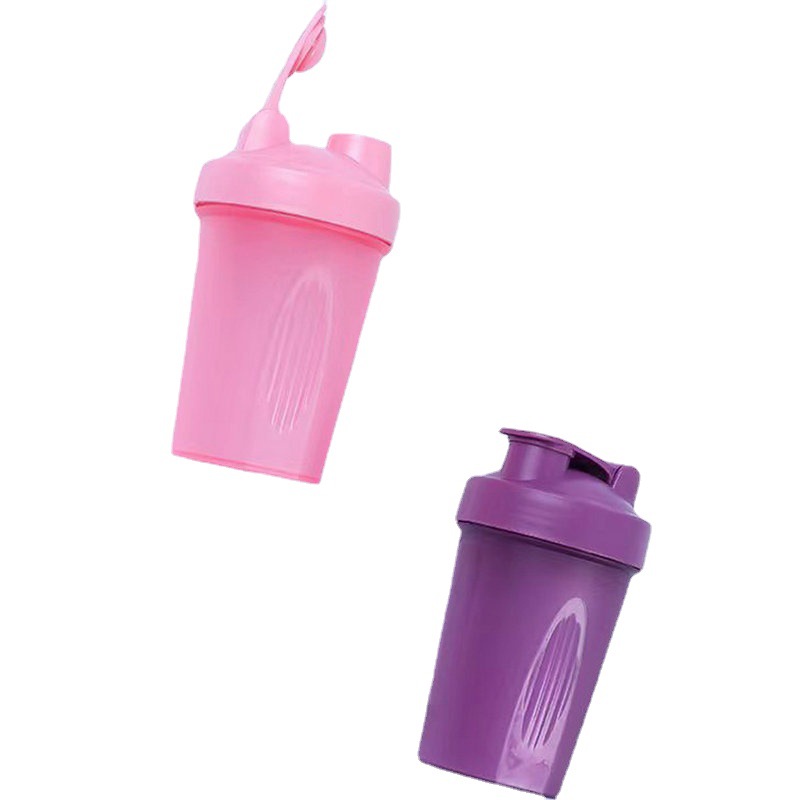 Sports and Fitness Protein Powder Water Cup Student 400ml Transparent Plastic Cup Handy Cup with Scale Mixing Shaker Cup