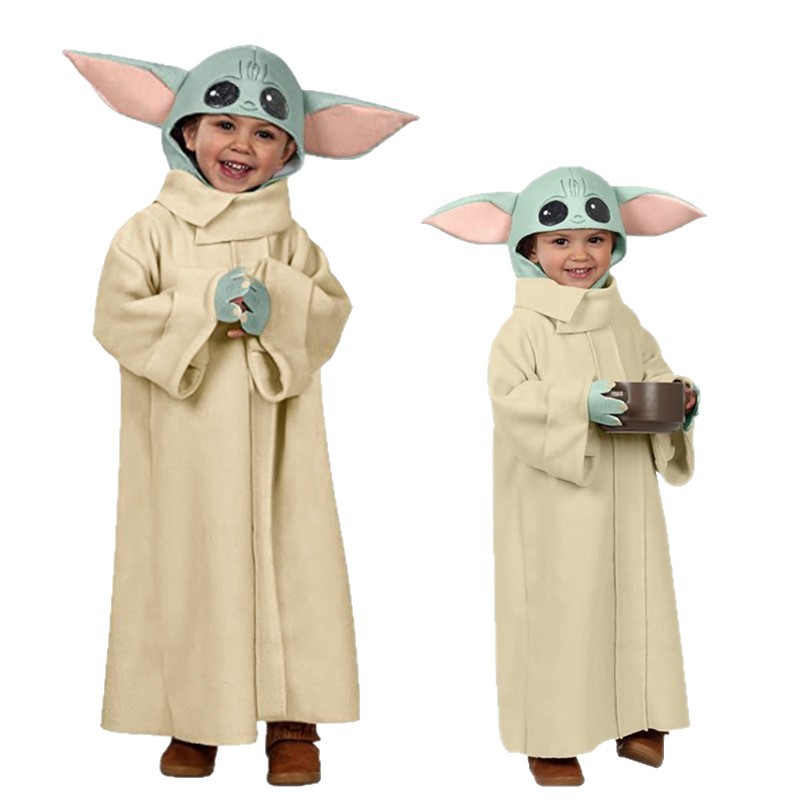 Halloween Cos Costume the Mandalorian Baby Yoda Costume Kidsren Alien Cosplay Costume Clothes