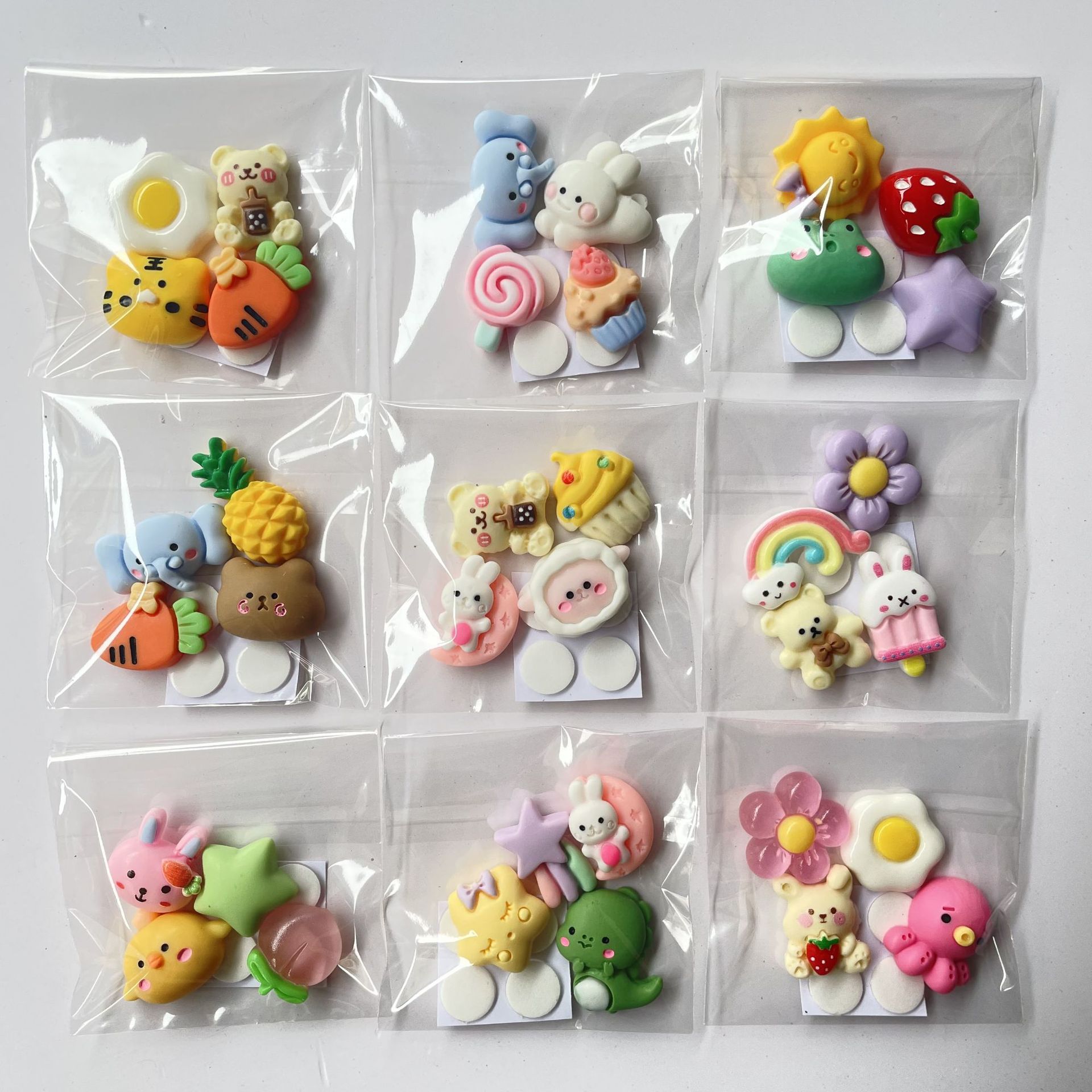 Customized Water Cup 3D Stereo Stickers Cute Cartoon Stickers DIY Refrigerator Stickers Mobile Phone Stickers Stereo Soft Glue Resin Buckles