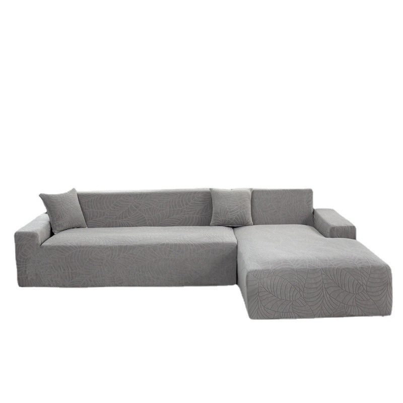 kuyan/kuyan all-inclusive elastic universal dustproof antifouling waterproof knitted jacquard Osaka leaf sofa cover