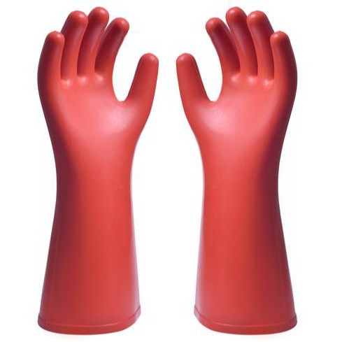 Non-Slip Rubber-Impregnated Nylon Gloves, Special for Power Cables, Black and Red Labor Protection Wear-Resistant Thickeneded Version
