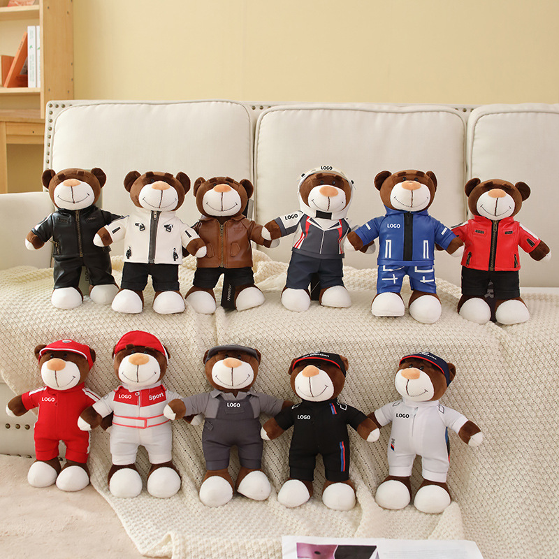 Плюшевая игрушка медведя BMW, подарок с логотипом мотоцикла