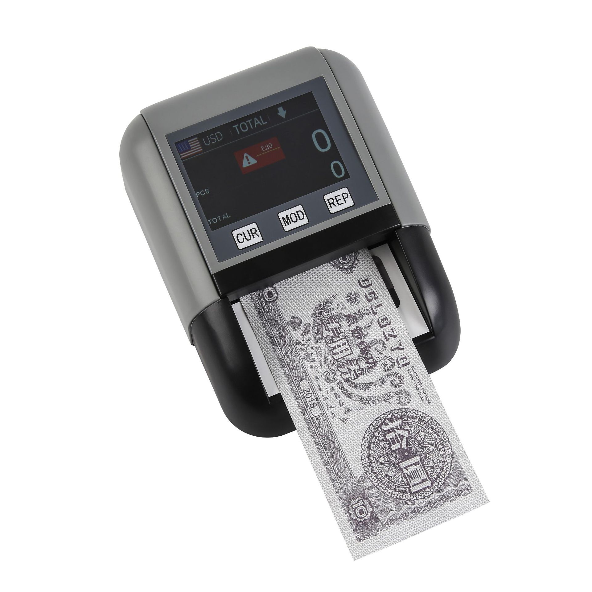 Small Handheld Portable Dollar, Euro and Renminbi Banknote Detector That Can Be Equipped with a Lithium Battery Banknote Detector to Detect the Authenticity of the Banknotes