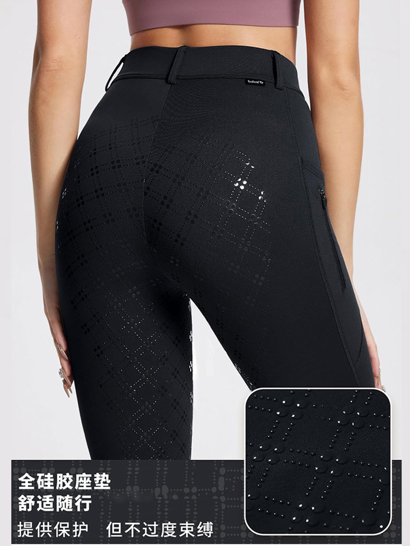 in stock Equestrian Pants fleece-lined Full Silicone Non-slip Wear-resistant Stretch Riding Pants Autumn and Winter Riding Pants fleece-lined Thickened Riding Pants