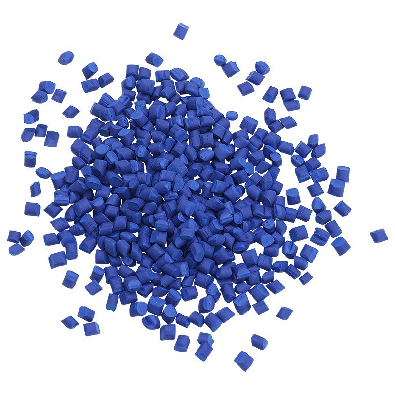 Xinfeng factory straight hair high concentration blue masterbatch blown film injection universal PE masterbatch environmental protection color masterbatch