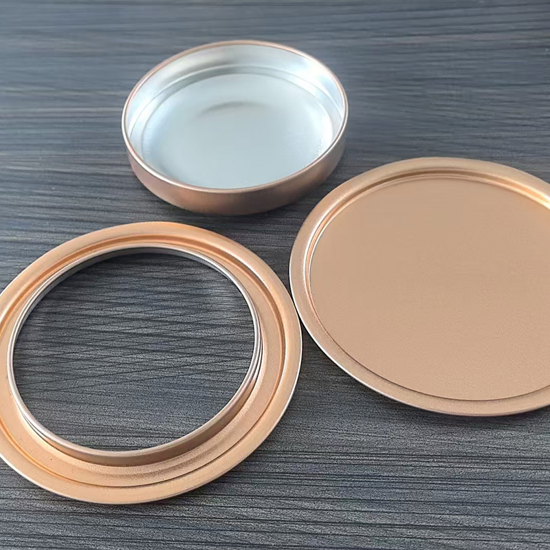 Factory Direct Supply Pagoda Lid Three-Piece Set Plastic Jar Lid Tea Milk Powder Rice Flour Tea Medicine Candy Jar Tinplate Lid