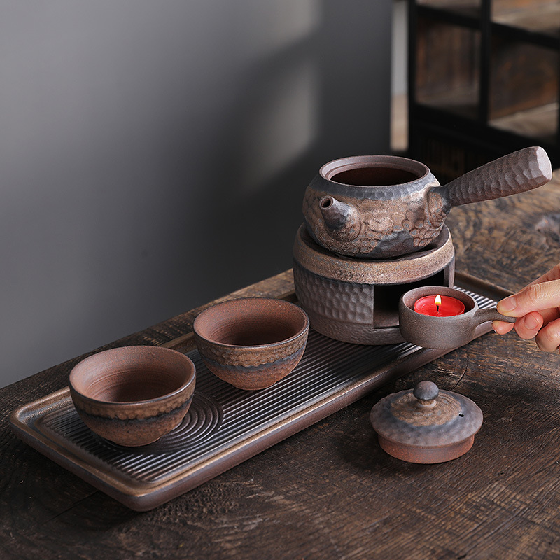 Чайная печь для сохранения тепла, основание для свечи, керамический чайник в японском стиле, винтажный, набор для чая