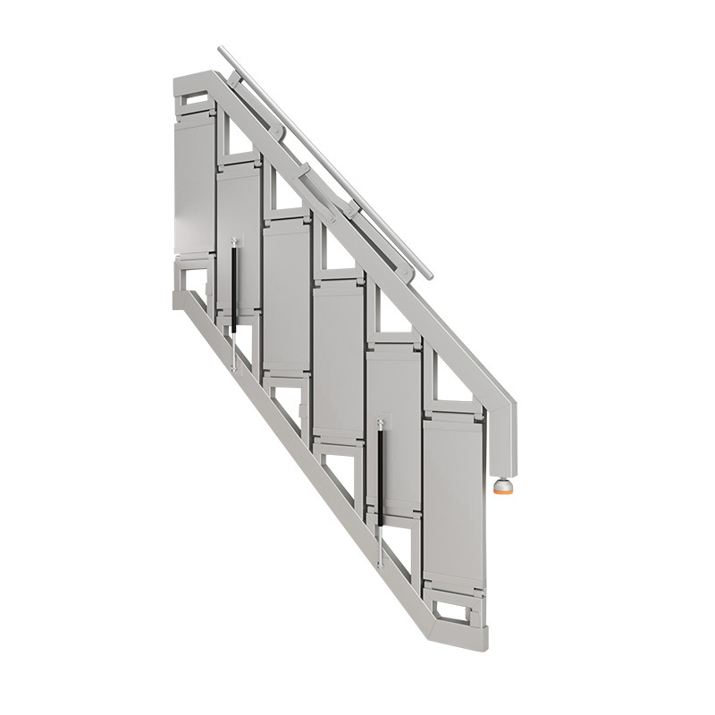 All-aluminum alloy full-welded wall ladder villa attic folding simple ladder customizable duplex loft leaping armrest