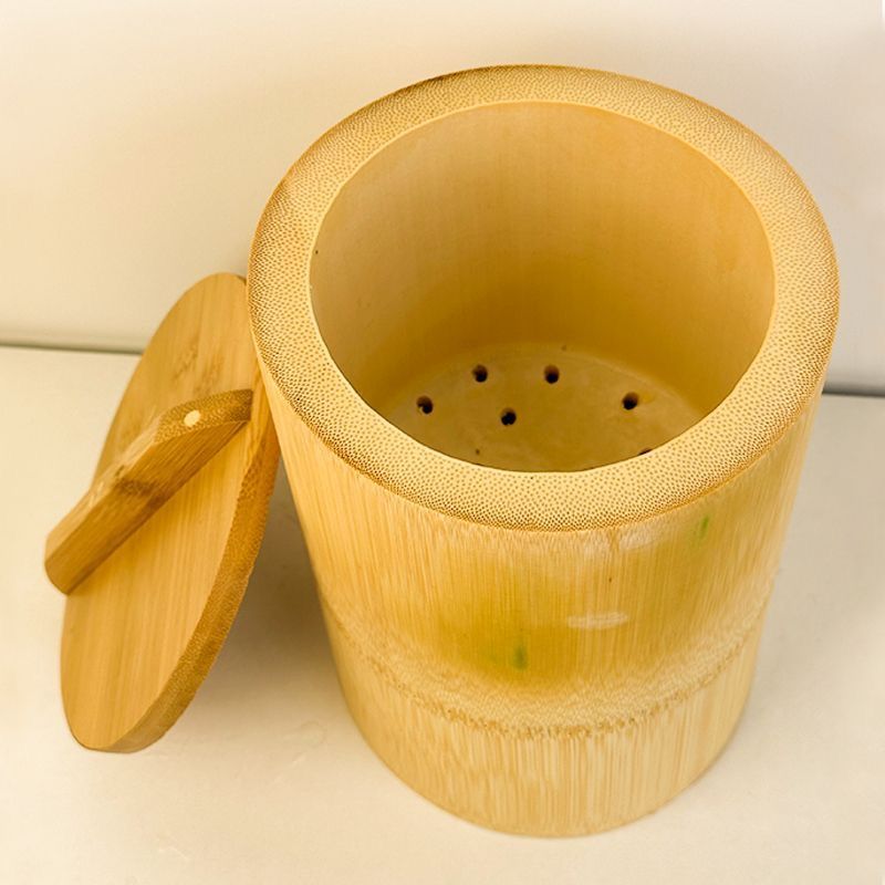 Bamboo Tube Steamed Rice Bucket, Hand-Made Steamed Rice, Bamboo Tube Steamed Rice, Bamboo Tube Rice, Bamboo Steamer, Household Whole Bamboo Rice Bucket