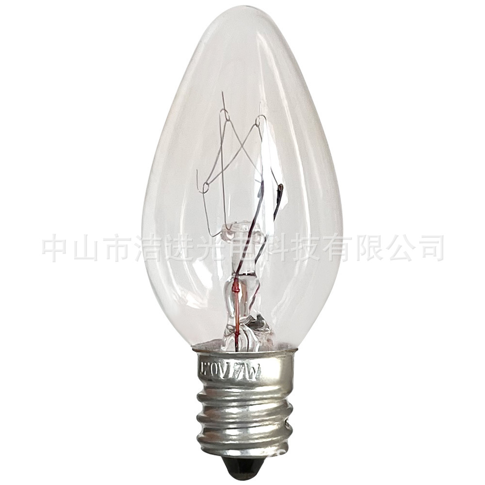 C7 E 12 120V 15W Sharp bubble salt crystal lamp dimmable Shentai warm yellow bulb aromatherapy lamp heating bulb