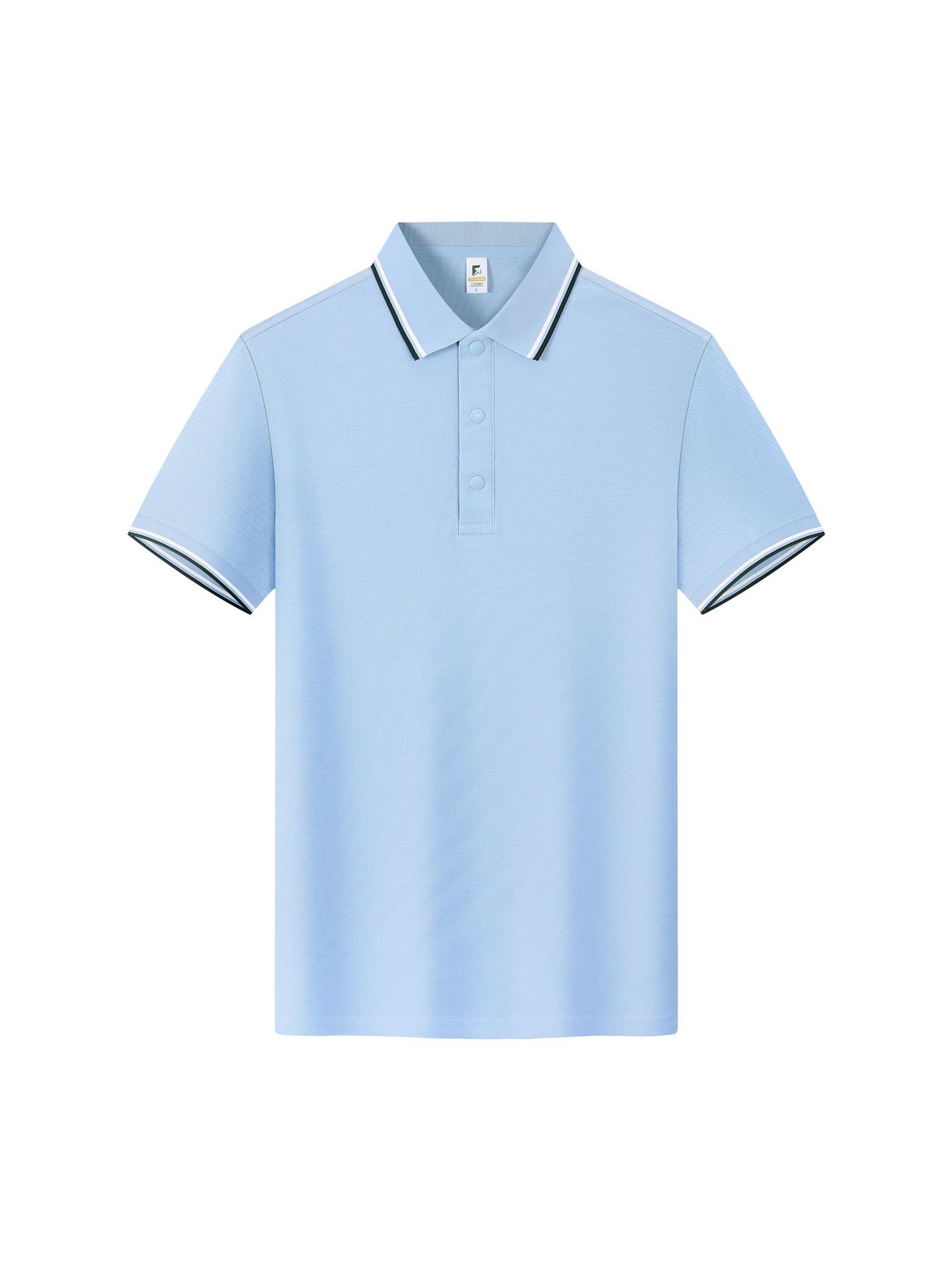 Four-Button Pure Cotton Lapel Polo Shirt Summer Lapel Short-Sleeved T-Shirt Corporate Group Uniform Cultural Shirt Breathable and Sweat-Absorbent