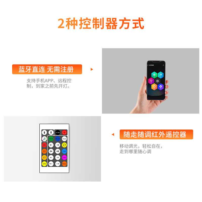 Zhengji Christmas light leather string light string decorative light smart controller Bluetooth Magic color controller
