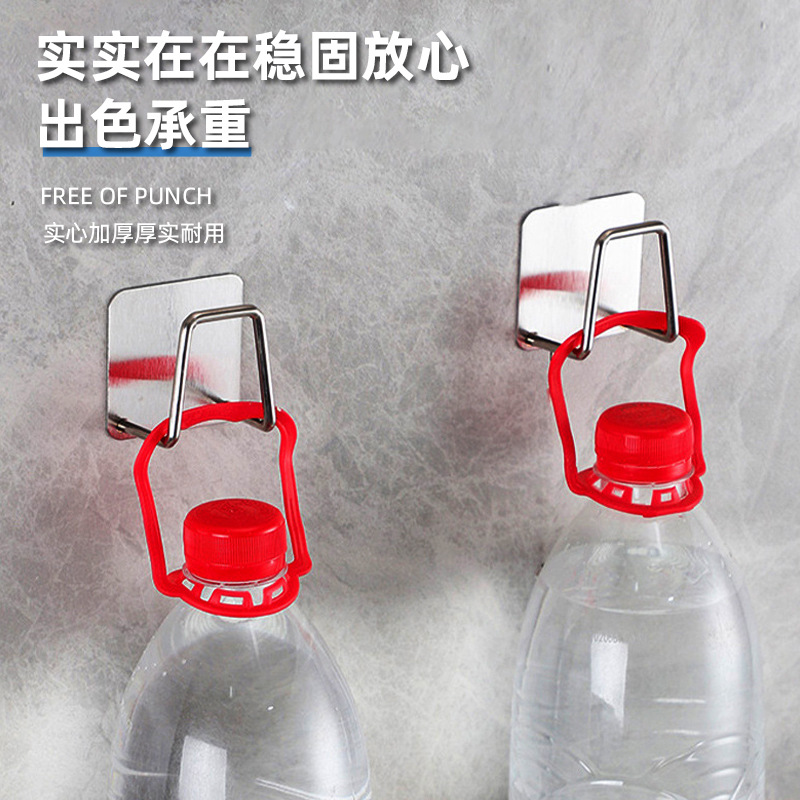 Stainless Steel Sponge Rack Kitchen Punch-Free Sink Sponge Drain Rack Steel Ball Rag Storage Hook Storage Rack