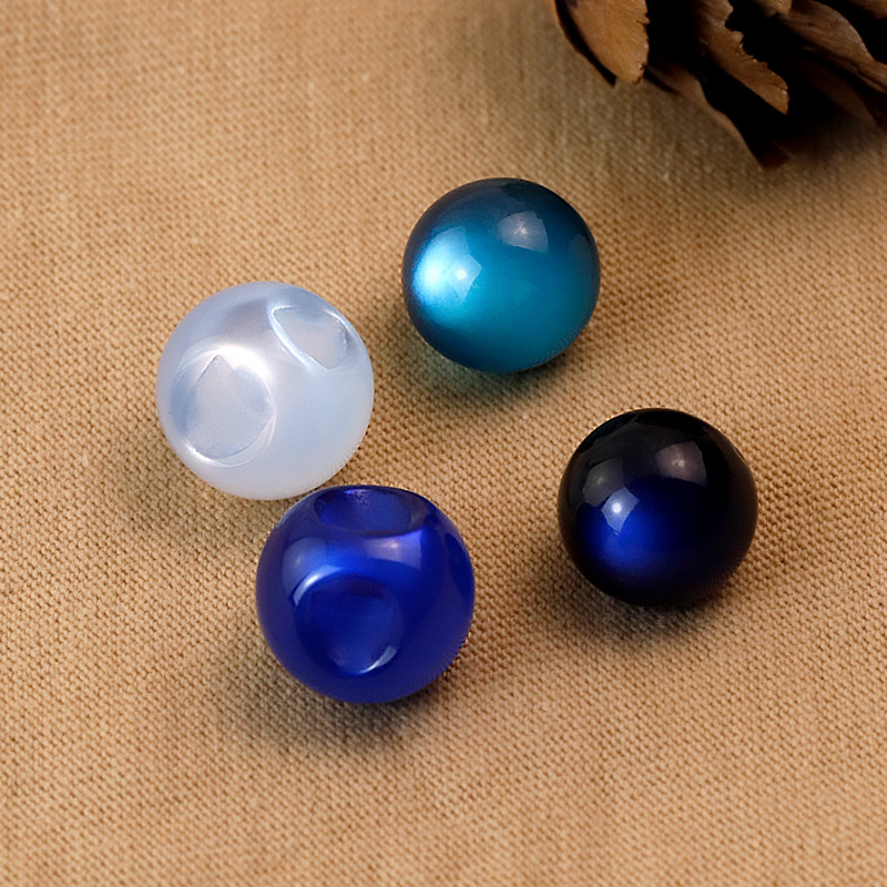 Cheongsam Button Retro Round Bead Shape Imitation Jade Color Small Button Pearlescent Cat's Eye Xiangyun Yarn Button Shirt Tang Dress National Style