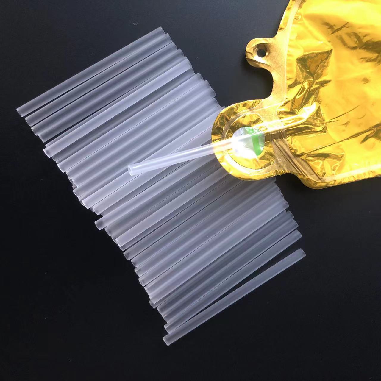 Годовые аксессуары для воздушных шаров 8 см соломка алюминиевая пленка прозрачная трубка для шариков