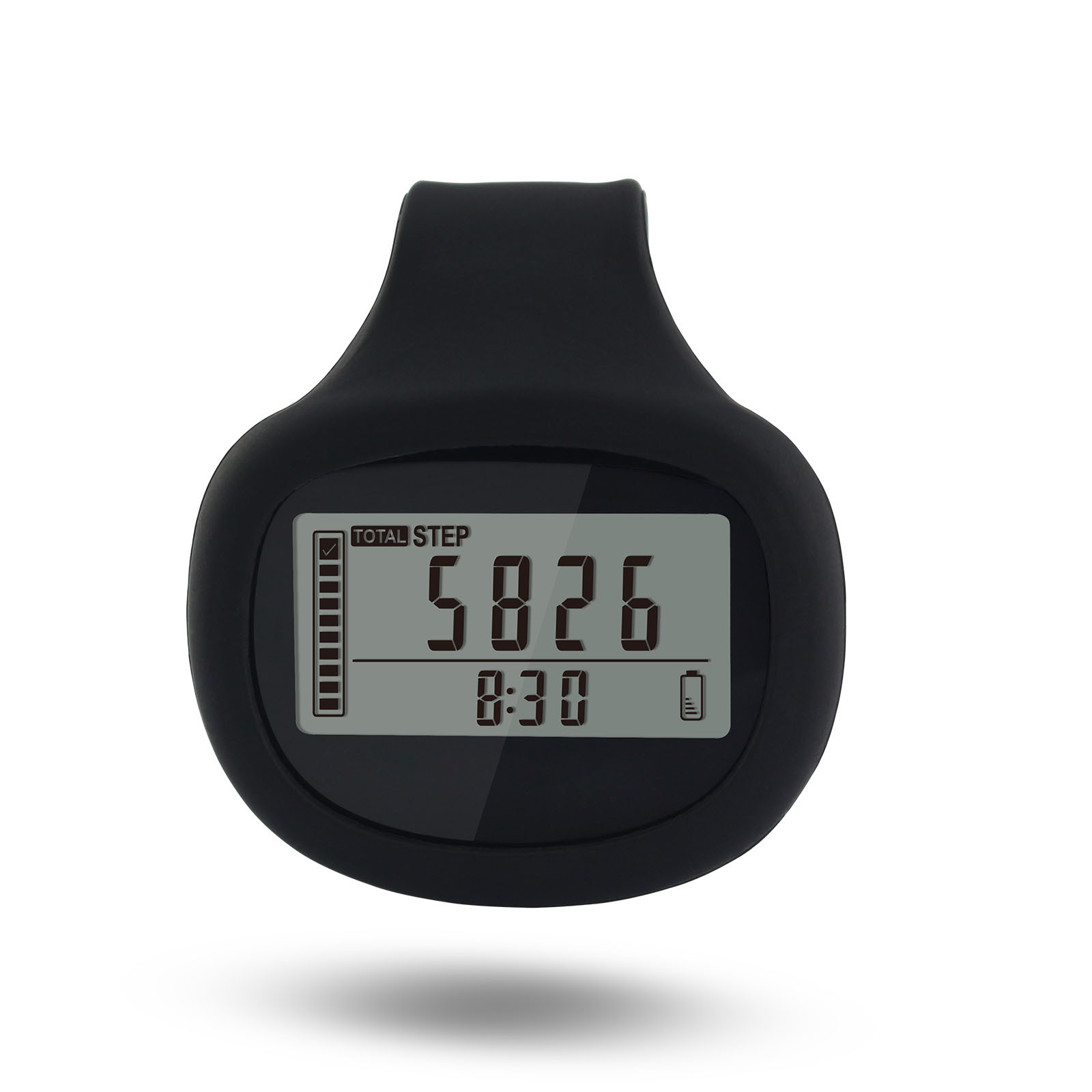 3D Sensing Memory Pedometer 360 Degree Sensor Silicone Waist Clip Running Walking Manufacturer Private Model Pedometer